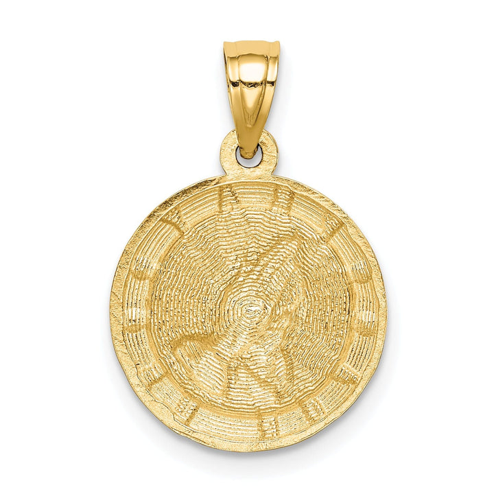 Lovely Rita's Pendants & Charms 14K Yellow Gold White Polished Finish Solid Pray For Us Hand Pendant