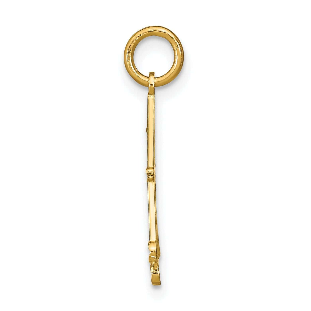 Lovely Rita's Pendants & Charms 14K Yellow Gold, White Rhodium Polished Diamond Cut Finish Filigree Chandellier Design Pendant