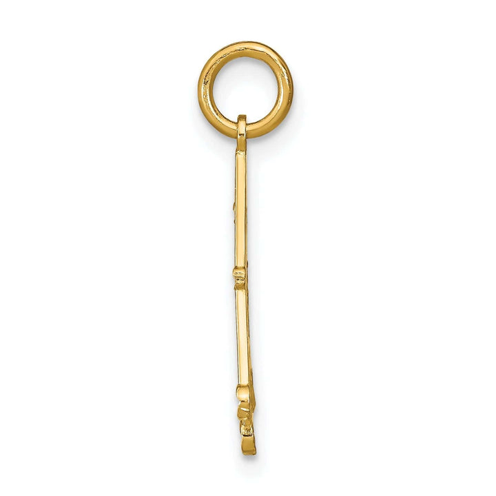 Lovely Rita's Pendants & Charms 14K Yellow Gold, White Rhodium Polished Diamond Cut Finish Filigree Chandellier Design Pendant