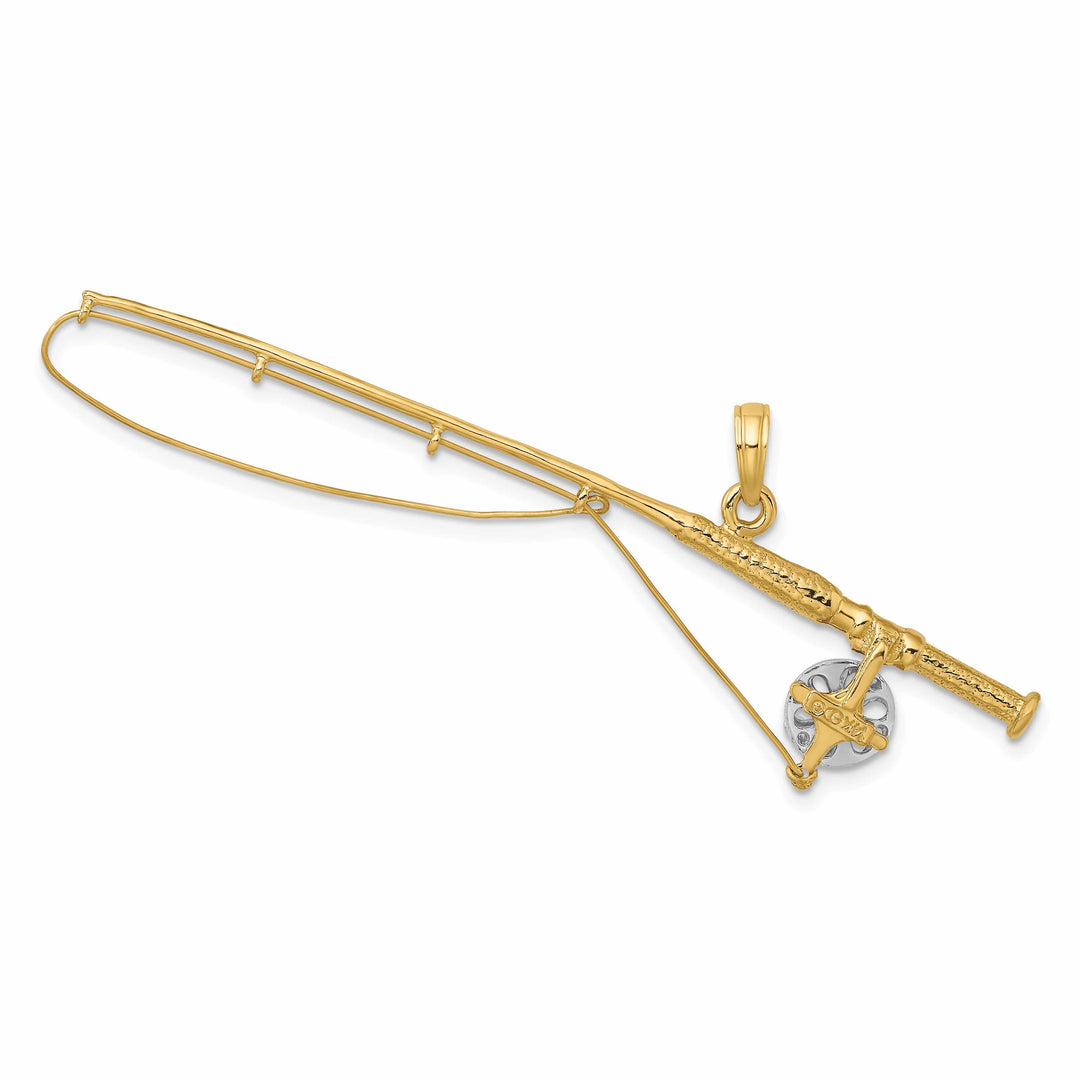3-D Fly Rod Fishing Pole Reel Charm Pendant Jewelryshopping.com 3-D Fly Rod Fishing Pole Reel Charm Pendant Jewelryshopping.com