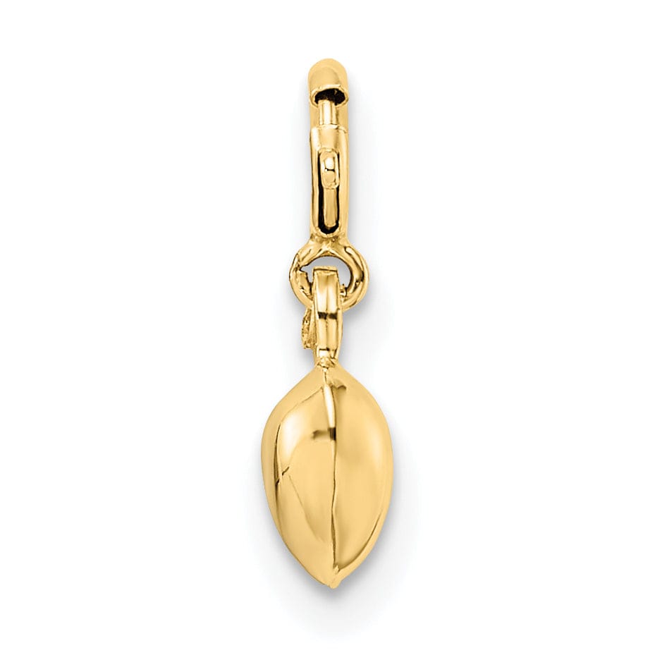 Lovely Rita's Pendants & Charms 14K Yellow Gold Women's 3-D Heart Design with Spring Ring Clasp Charm Pendant