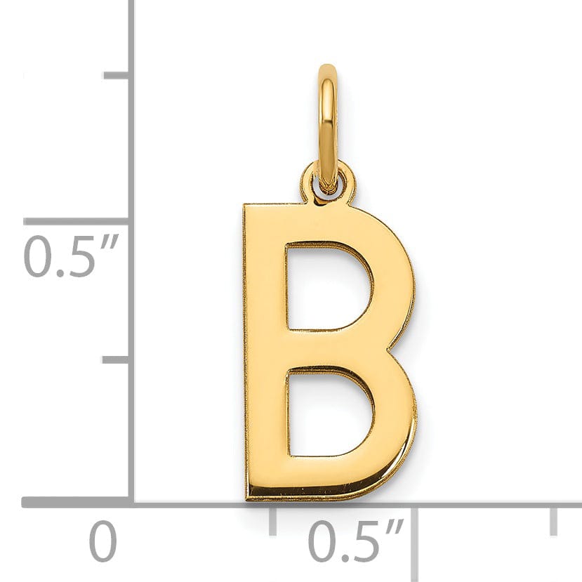 Lovely Rita's Pendants & Charms 14k Yellow Gold Women's Letter B Initial Charm Pendant