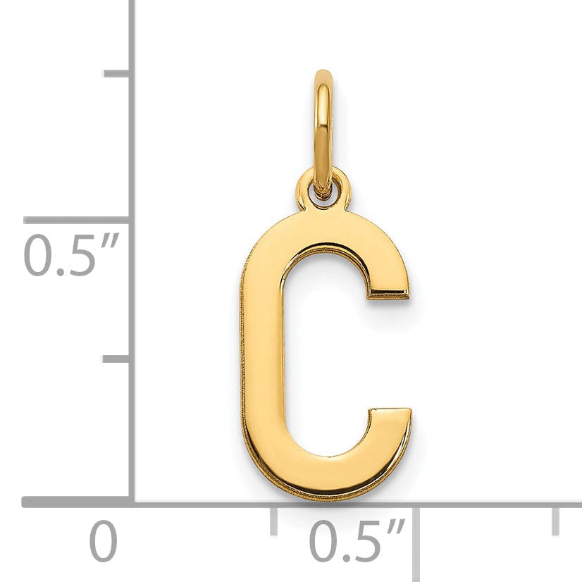 Lovely Rita's Pendants & Charms 14k Yellow Gold Women's Letter C Initial Charm Pendant