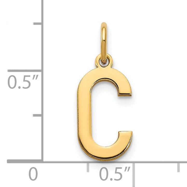 Lovely Rita's Pendants & Charms 14k Yellow Gold Women's Letter C Initial Charm Pendant