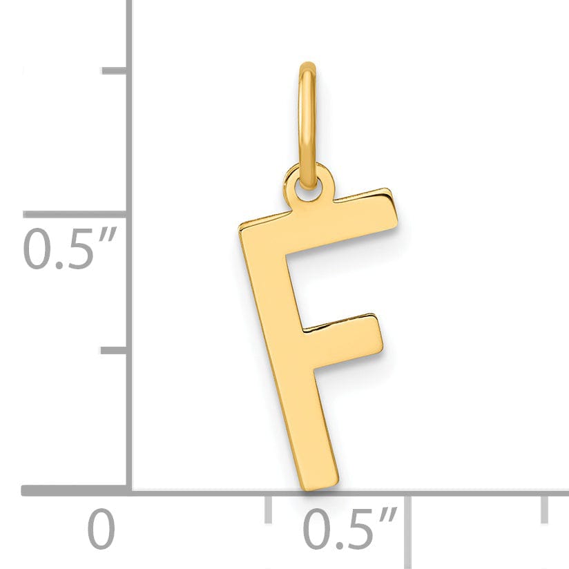 Lovely Rita's Pendants & Charms 14k Yellow Gold Women's Letter F Initial Charm Pendant