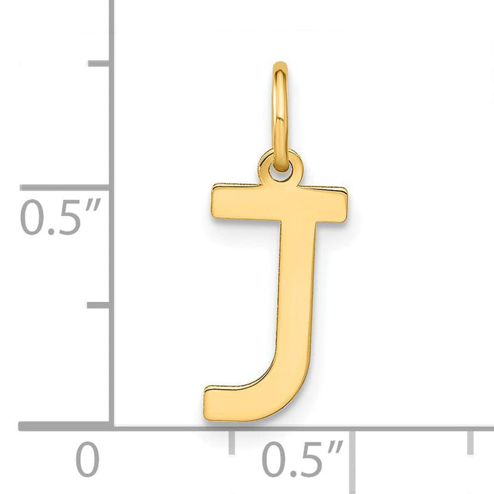 Lovely Rita's Pendants & Charms 14k Yellow Gold Women's Letter J Initial Charm Pendant
