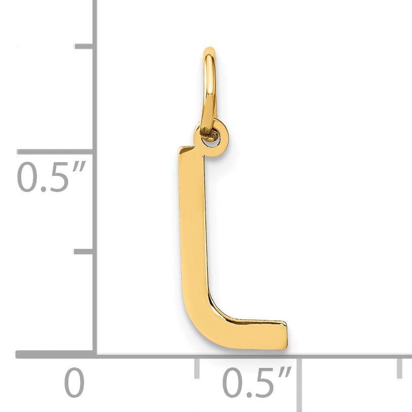 Lovely Rita's Pendants & Charms 14k Yellow Gold Women's Letter L Initial Charm Pendant