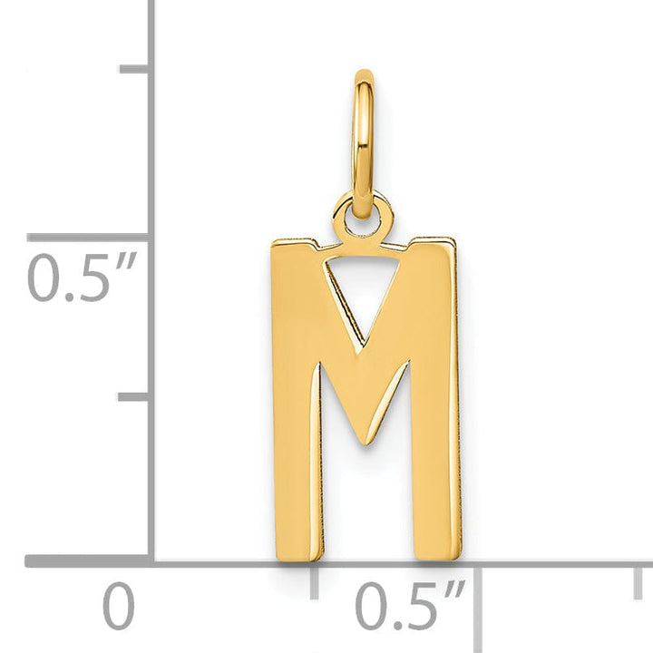 Lovely Rita's Pendants & Charms 14k Yellow Gold Women's Letter M Initial Charm Pendant