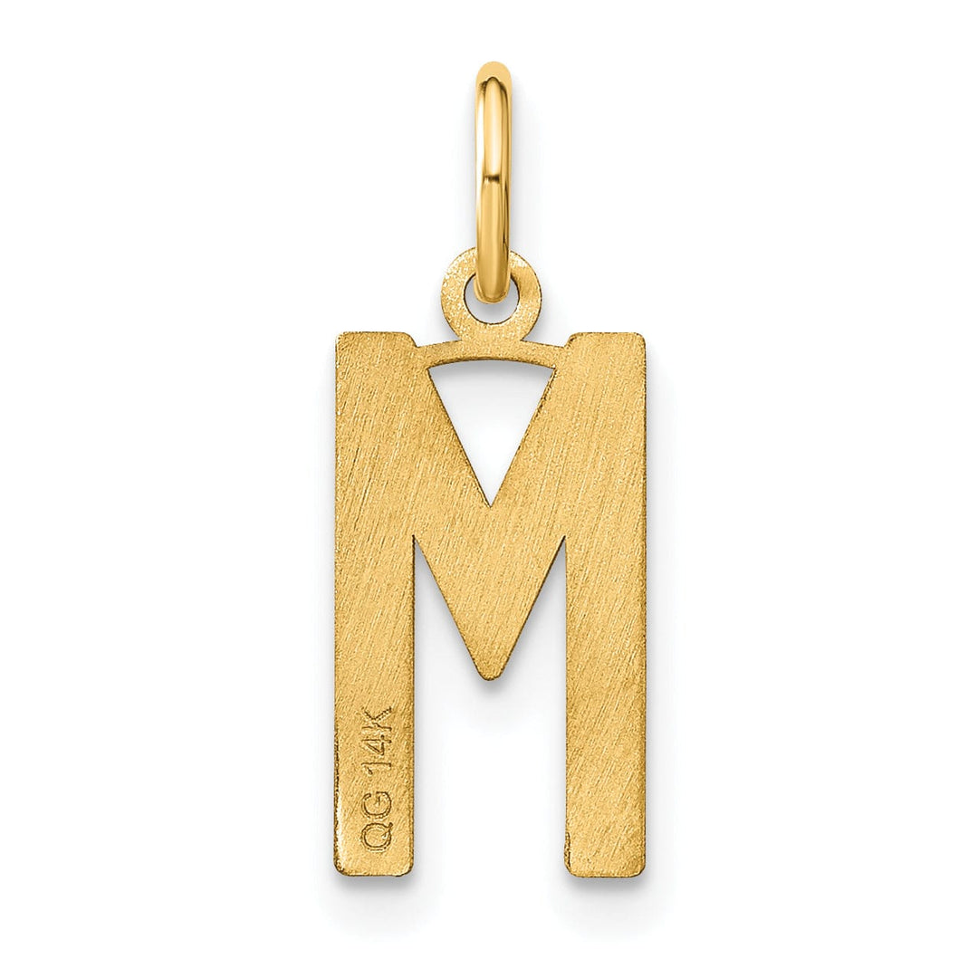 Lovely Rita's Pendants & Charms 14k Yellow Gold Women's Letter M Initial Charm Pendant