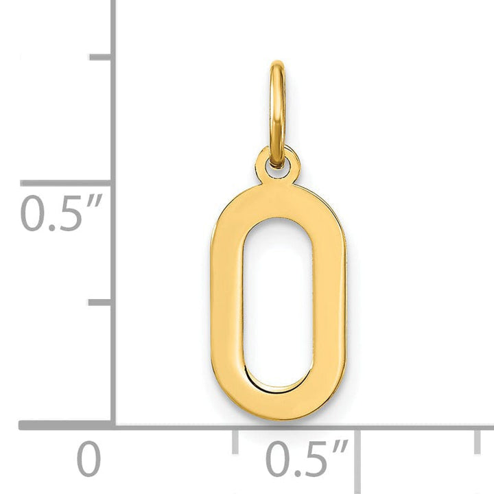 Lovely Rita's Pendants & Charms 14k Yellow Gold Women's Letter O Initial Charm Pendant
