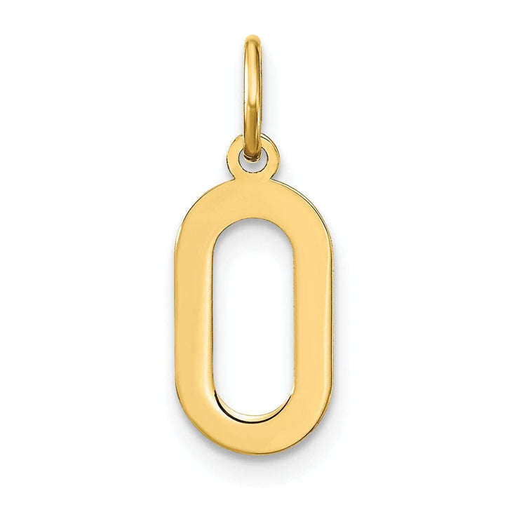 Lovely Rita's Pendants & Charms 14k Yellow Gold Women's Letter O Initial Charm Pendant