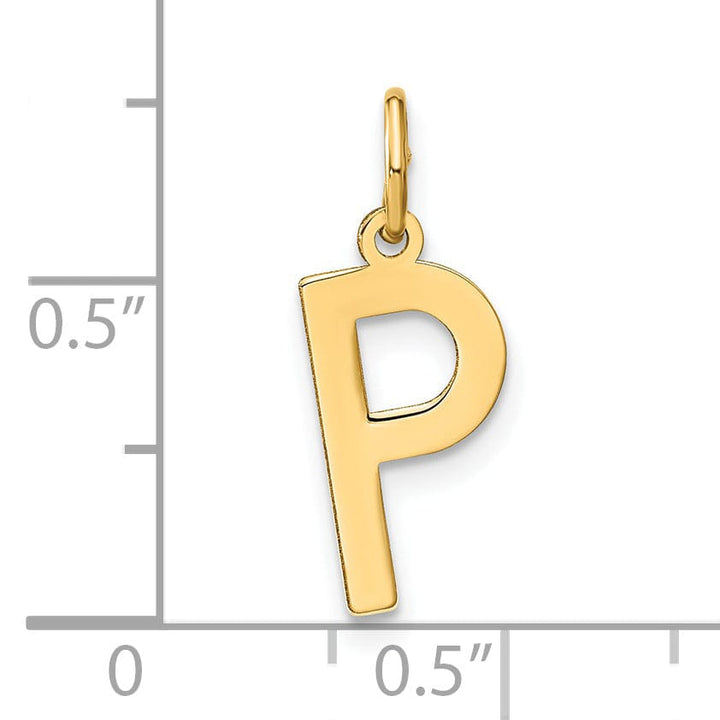 Lovely Rita's Pendants & Charms 14k Yellow Gold Women's Letter P Initial Charm Pendant