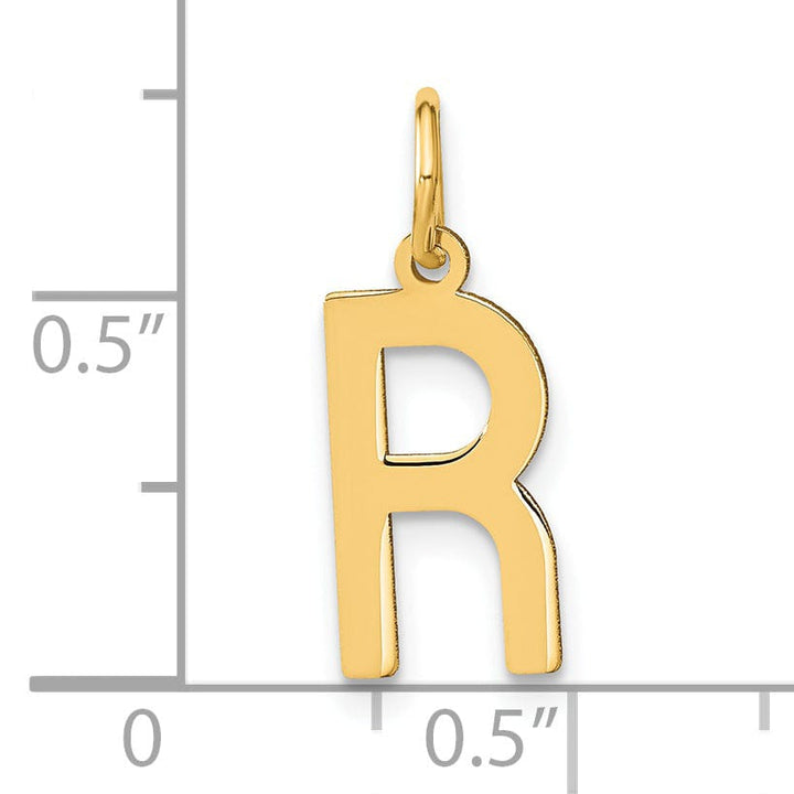 Lovely Rita's Pendants & Charms 14k Yellow Gold Women's Letter R Initial Charm Pendant