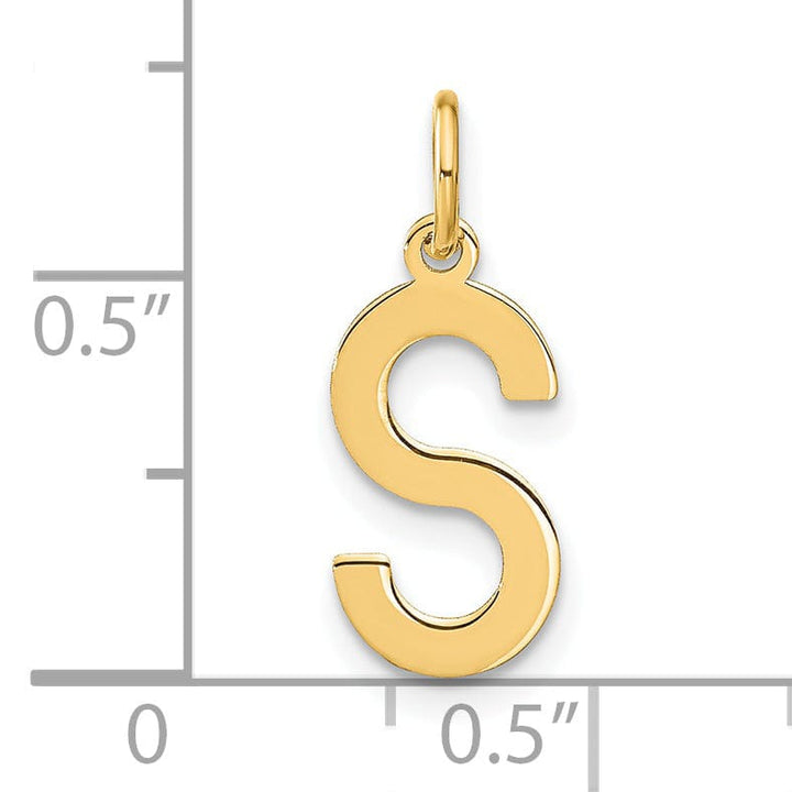 Lovely Rita's Pendants & Charms 14k Yellow Gold Women's Letter S Initial Charm Pendant