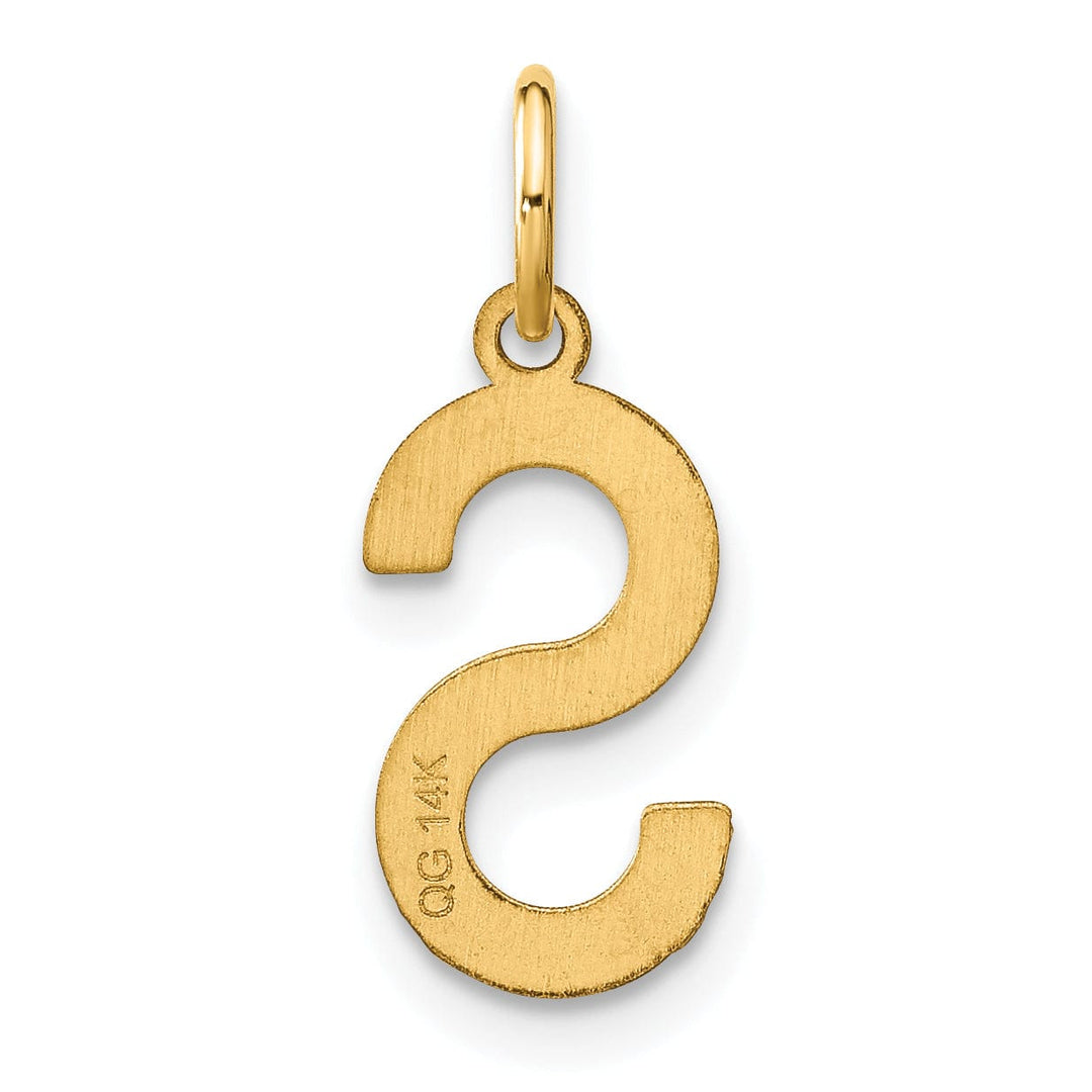 Lovely Rita's Pendants & Charms 14k Yellow Gold Women's Letter S Initial Charm Pendant