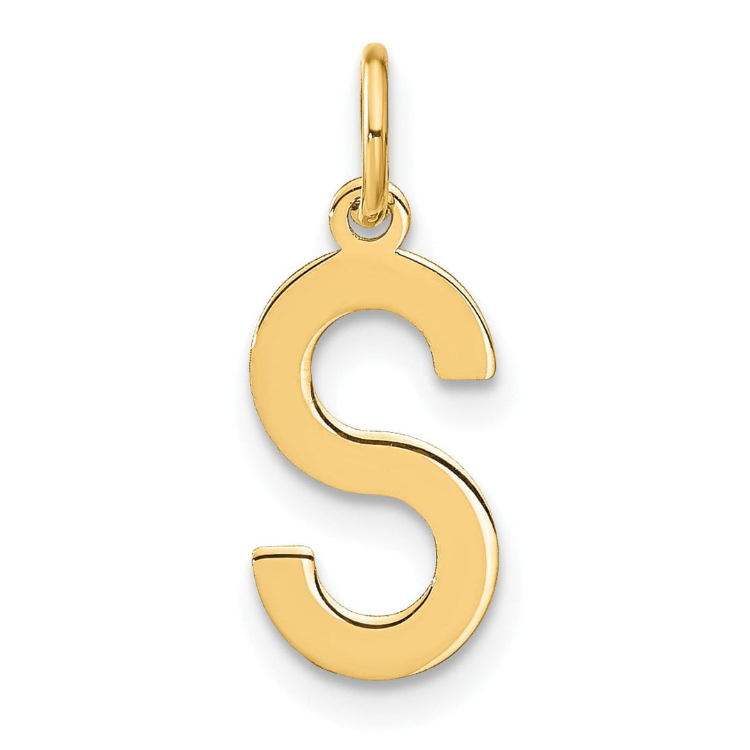 Lovely Rita's Pendants & Charms 14k Yellow Gold Women's Letter S Initial Charm Pendant