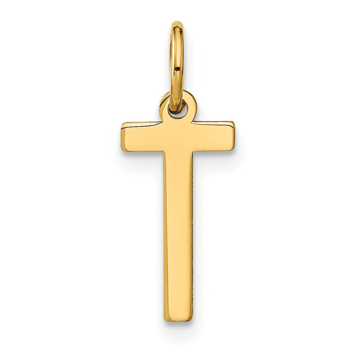 Lovely Rita's Pendants & Charms 14k Yellow Gold Women's Letter T Initial Charm Pendant