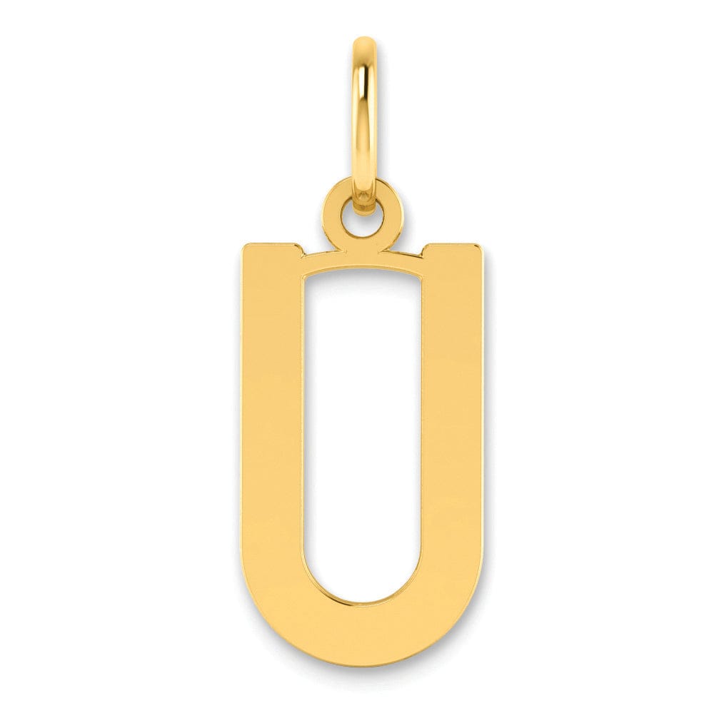 Lovely Rita's Pendants & Charms 14k Yellow Gold Women's Letter U Initial Charm Pendant