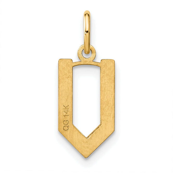 Lovely Rita's Pendants & Charms 14k Yellow Gold Women's Letter V Initial Charm Pendant