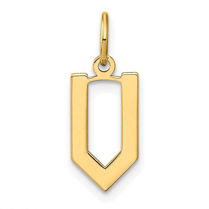 Lovely Rita's Pendants & Charms 14k Yellow Gold Women's Letter V Initial Charm Pendant