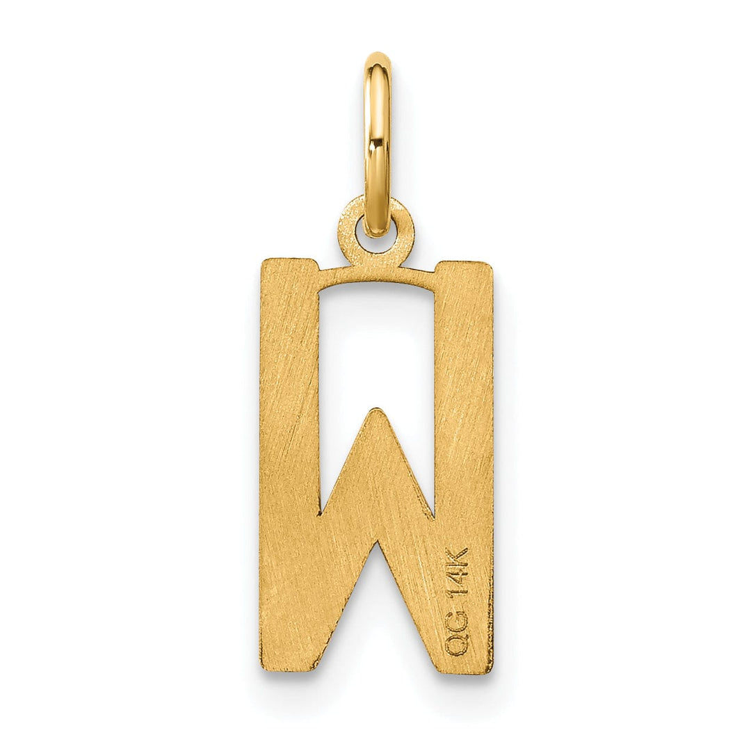 Lovely Rita's Pendants & Charms 14k Yellow Gold Women's Letter W Initial Charm Pendant