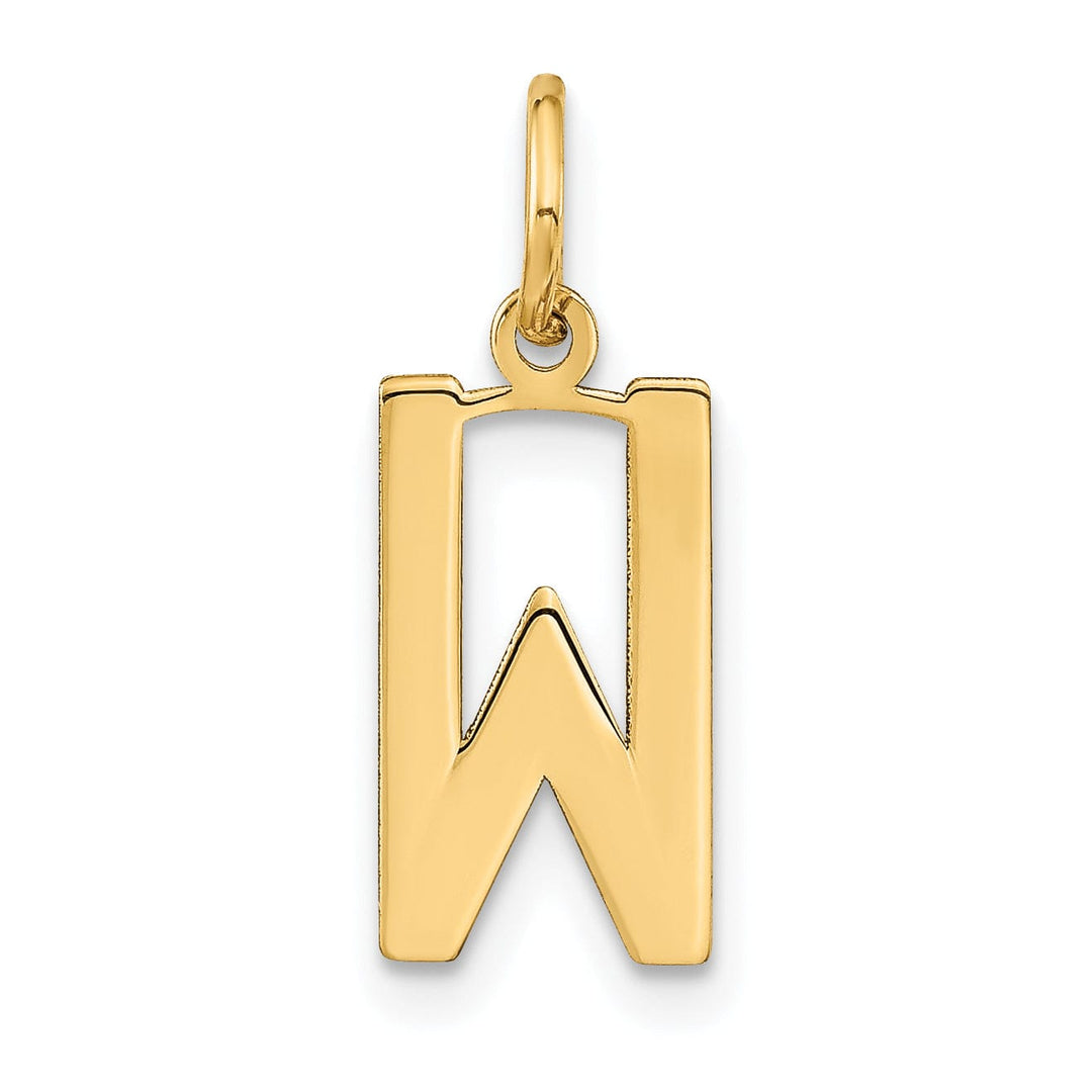 Lovely Rita's Pendants & Charms 14k Yellow Gold Women's Letter W Initial Charm Pendant