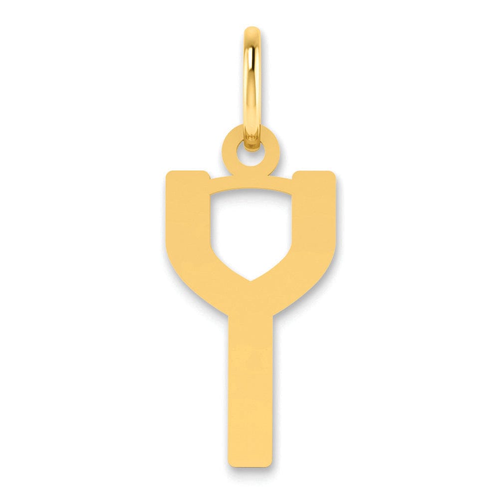 Lovely Rita's Pendants & Charms 14k Yellow Gold Women's Letter Y Initial Charm Pendant