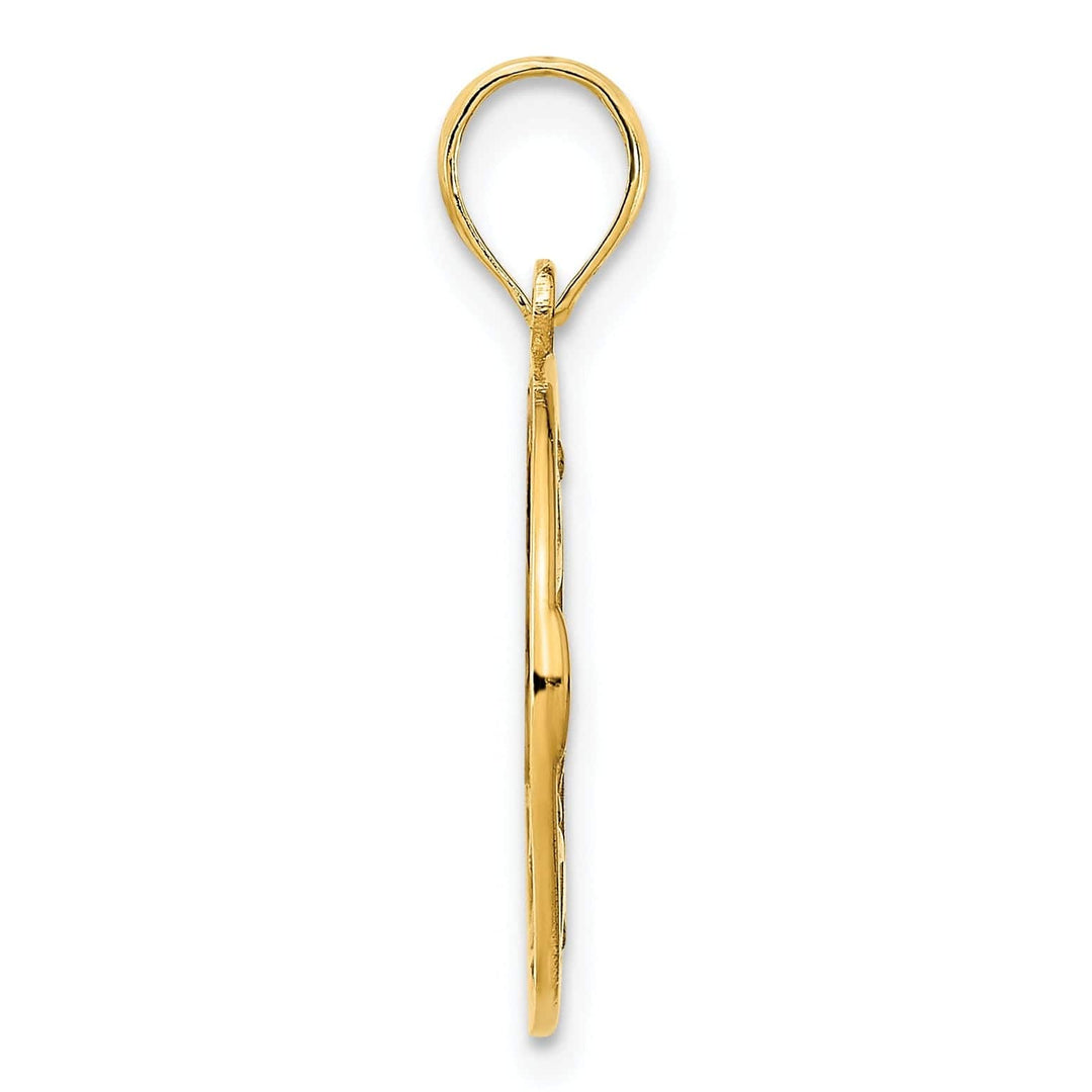 Lovely Rita's Pendants & Charms 14k Yellow Gold Womens Claddagh Circle Design Pendant