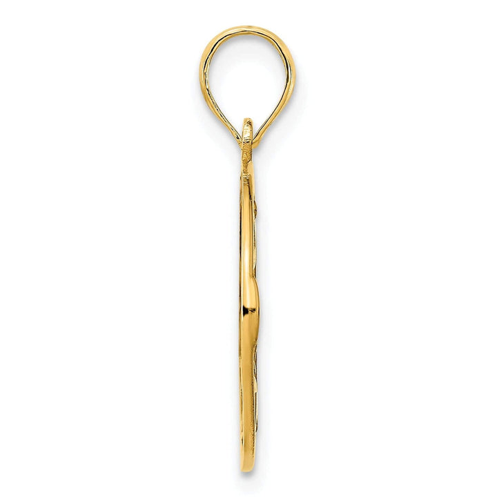 Lovely Rita's Pendants & Charms 14k Yellow Gold Womens Claddagh Circle Design Pendant