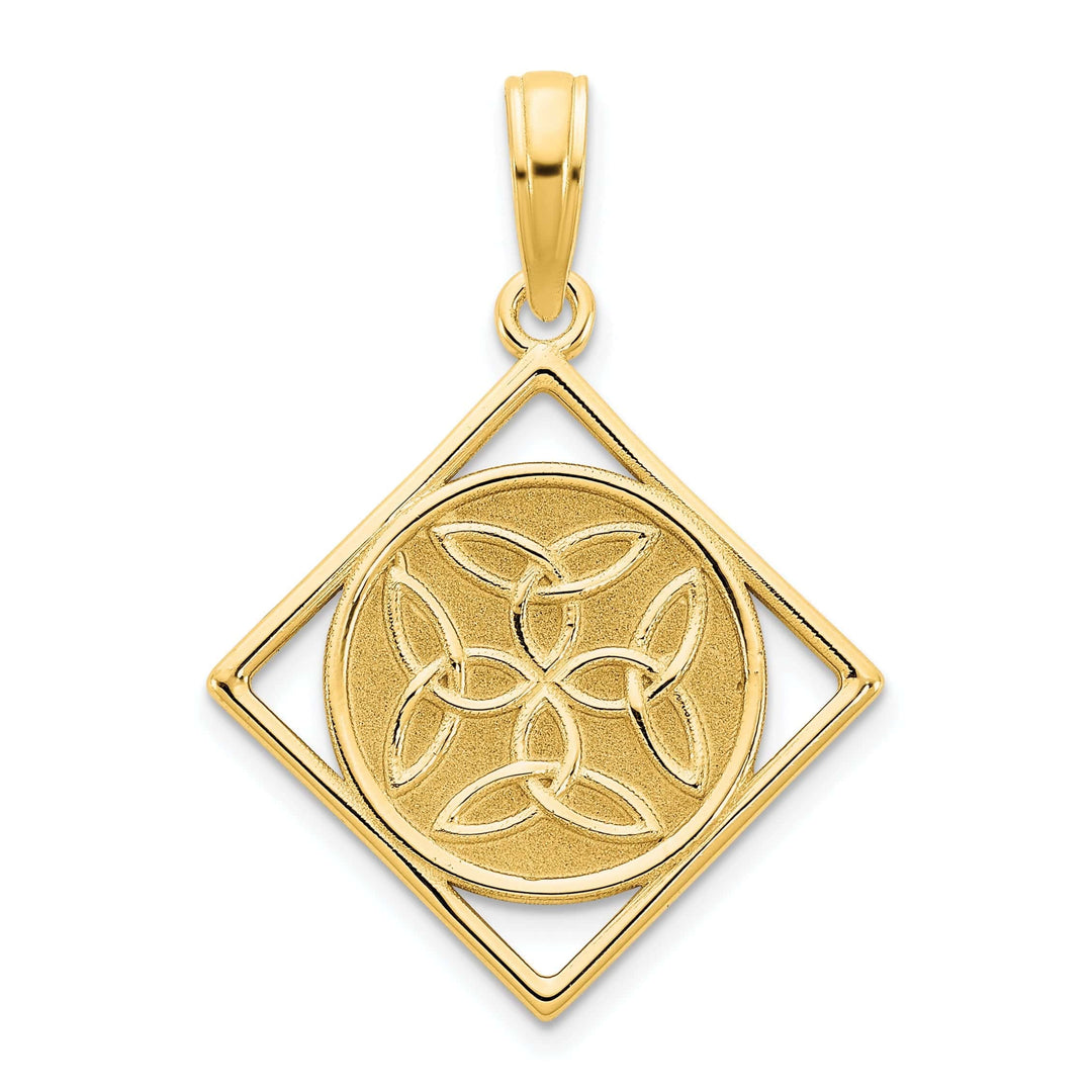 Lovely Rita's Pendants & Charms 14k Yellow Gold Womens Fancy Celtic Knot Design Pendant