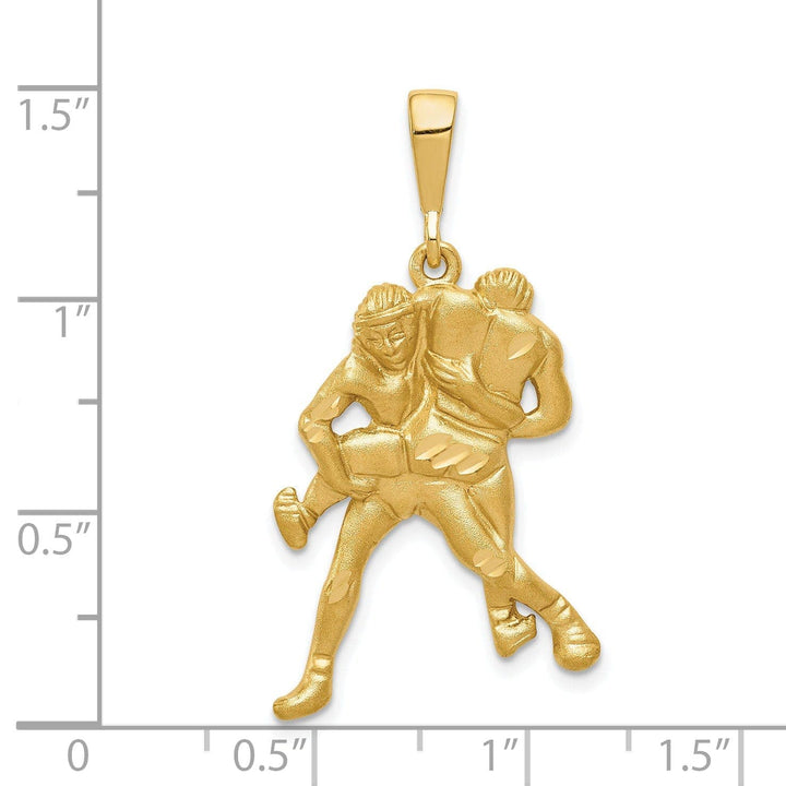 Lovely Rita's Pendants & Charms 14k Yellow Gold Wrestling Charm Pendant