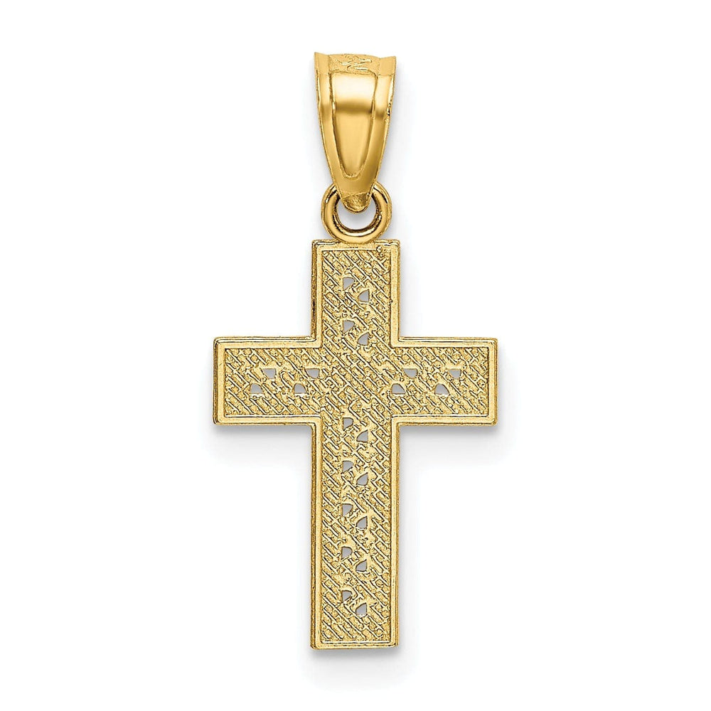 Lovely Rita's Pendants & Charms 14k Yellow Gold X Center Solid Cross Pendant