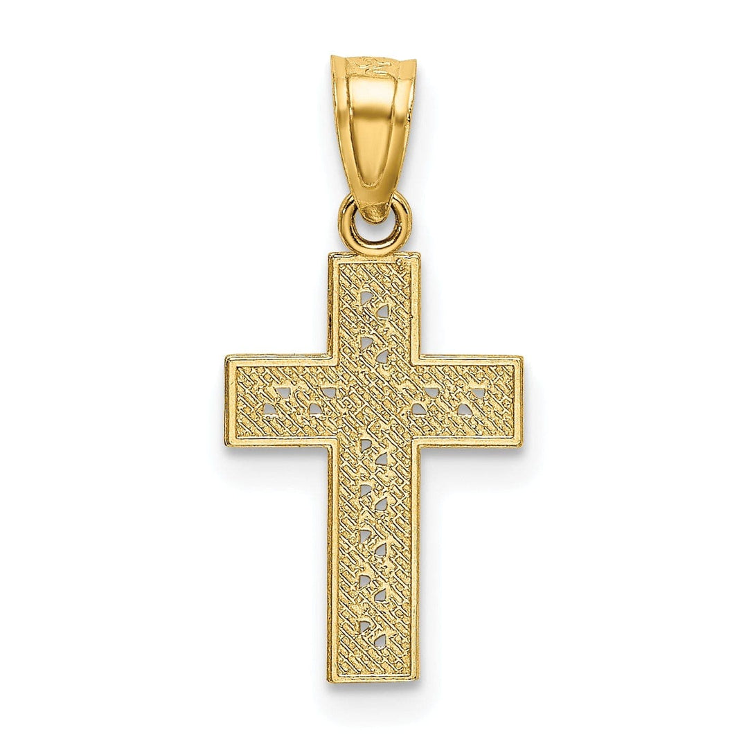 Lovely Rita's Pendants & Charms 14k Yellow Gold X Center Solid Cross Pendant