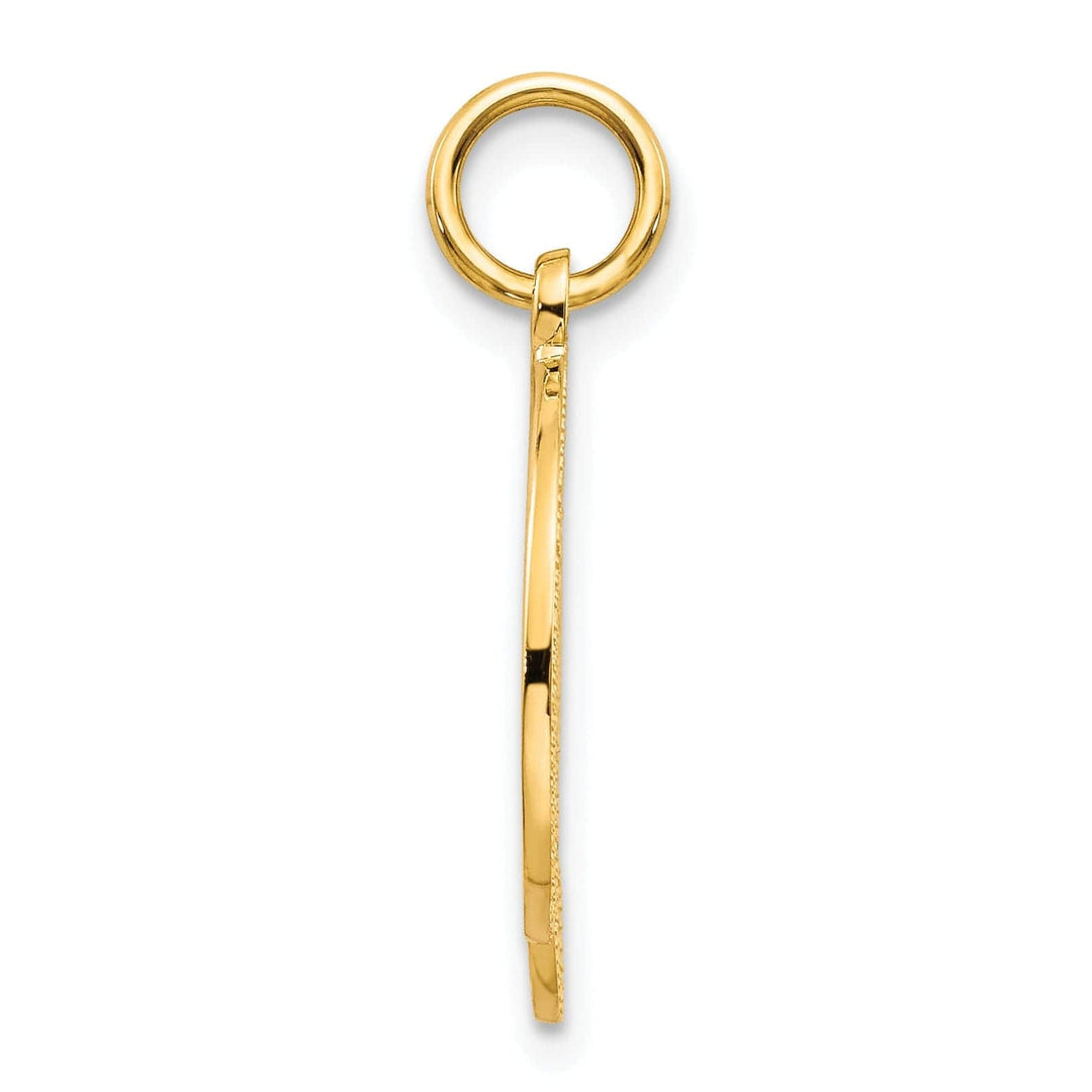 Lovely Rita's Pendants & Charms 14K Yellow GoldFancy Filigree Script Design Letter D Initial Pendant