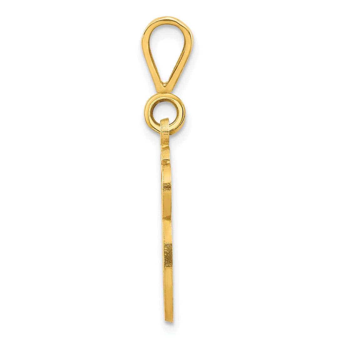 Lovely Rita's Pendants & Charms 14K Yellow GoldFancy Filigree Script Design Letter G Initial Pendant