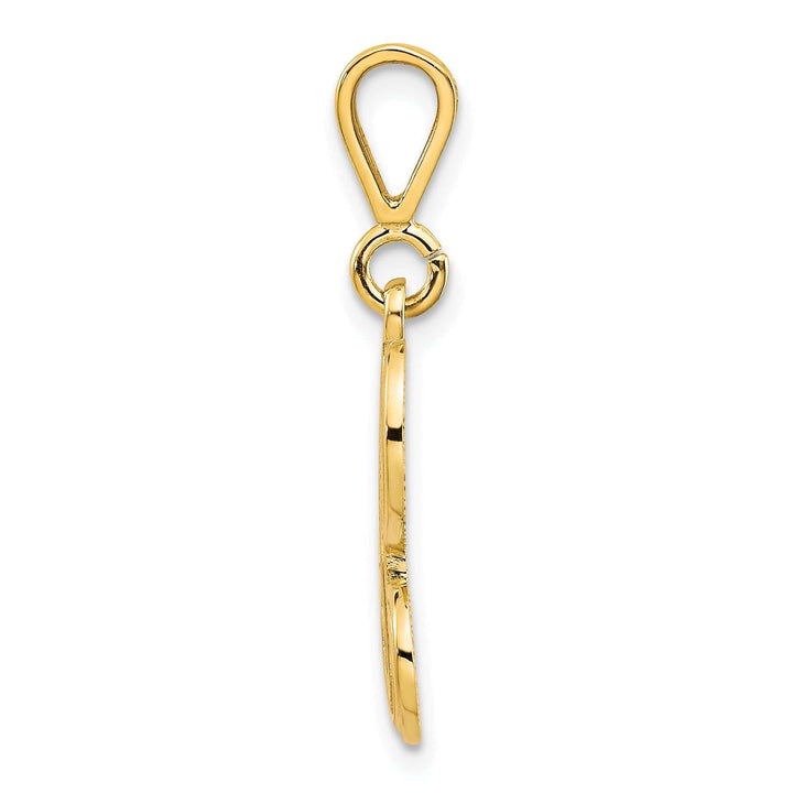 Lovely Rita's Pendants & Charms 14K Yellow GoldFancy Filigree Script Design Letter H Initial Pendant
