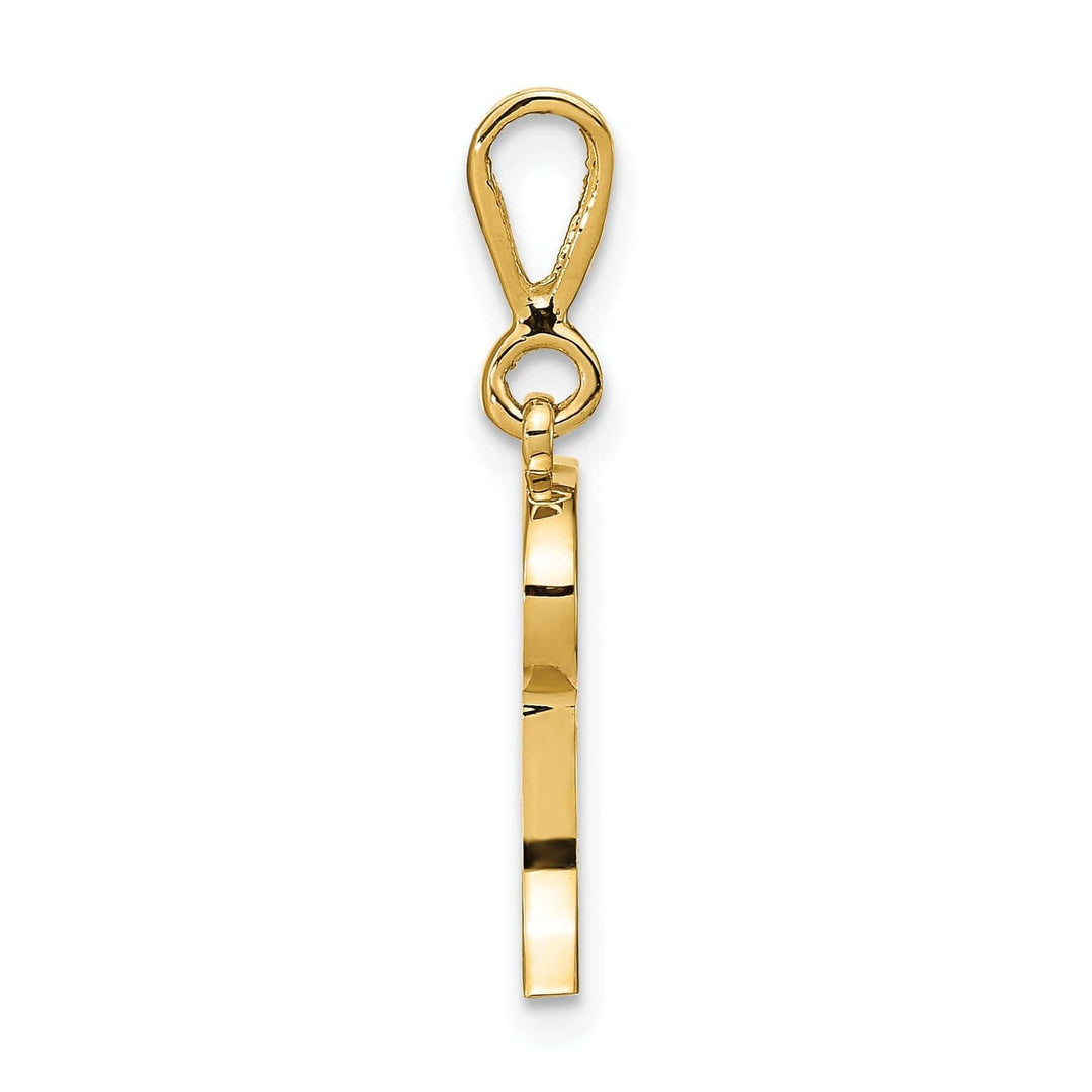 Lovely Rita's Pendants & Charms 14K Yellow GoldFancy Filigree Script Design Letter I Initial Pendant