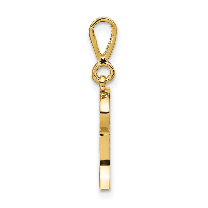 Lovely Rita's Pendants & Charms 14K Yellow GoldFancy Filigree Script Design Letter I Initial Pendant