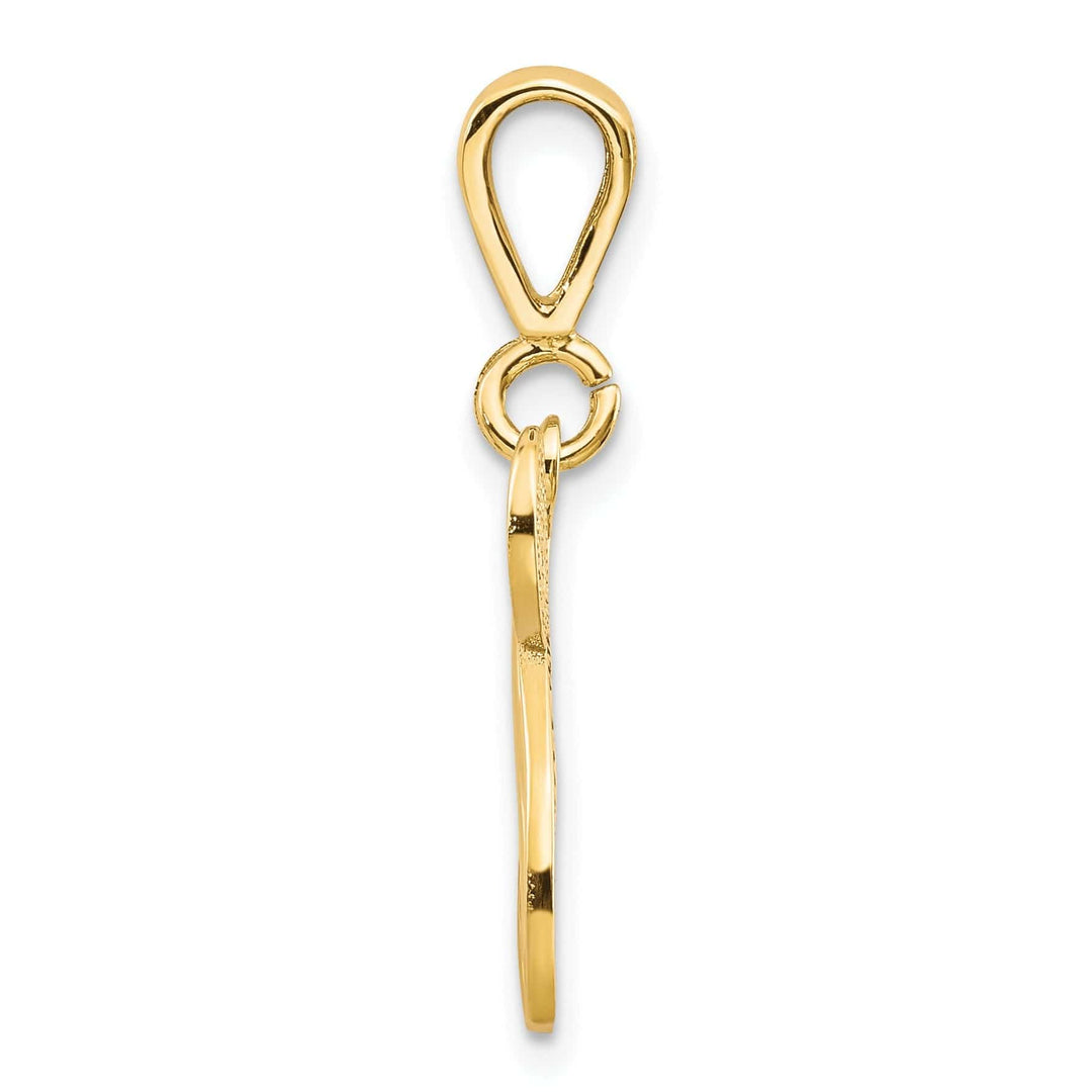 Lovely Rita's Pendants & Charms 14K Yellow GoldFancy Filigree Script Design Letter N Initial Pendant
