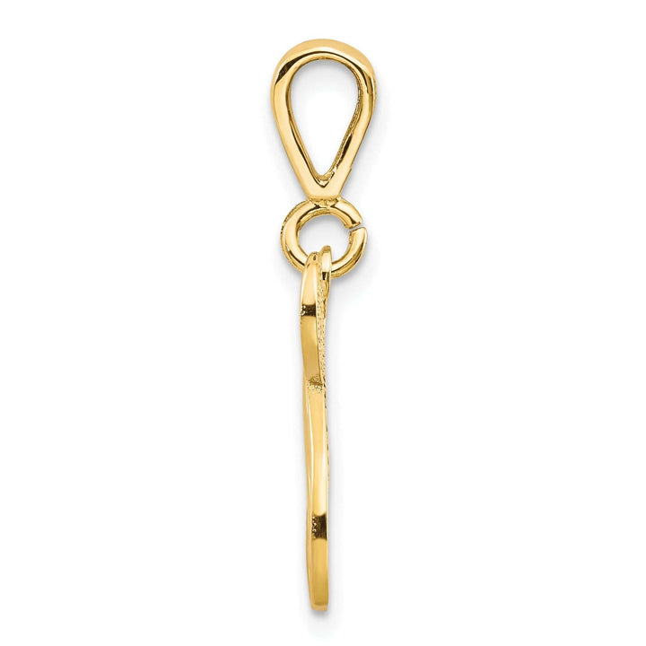 Lovely Rita's Pendants & Charms 14K Yellow GoldFancy Filigree Script Design Letter N Initial Pendant