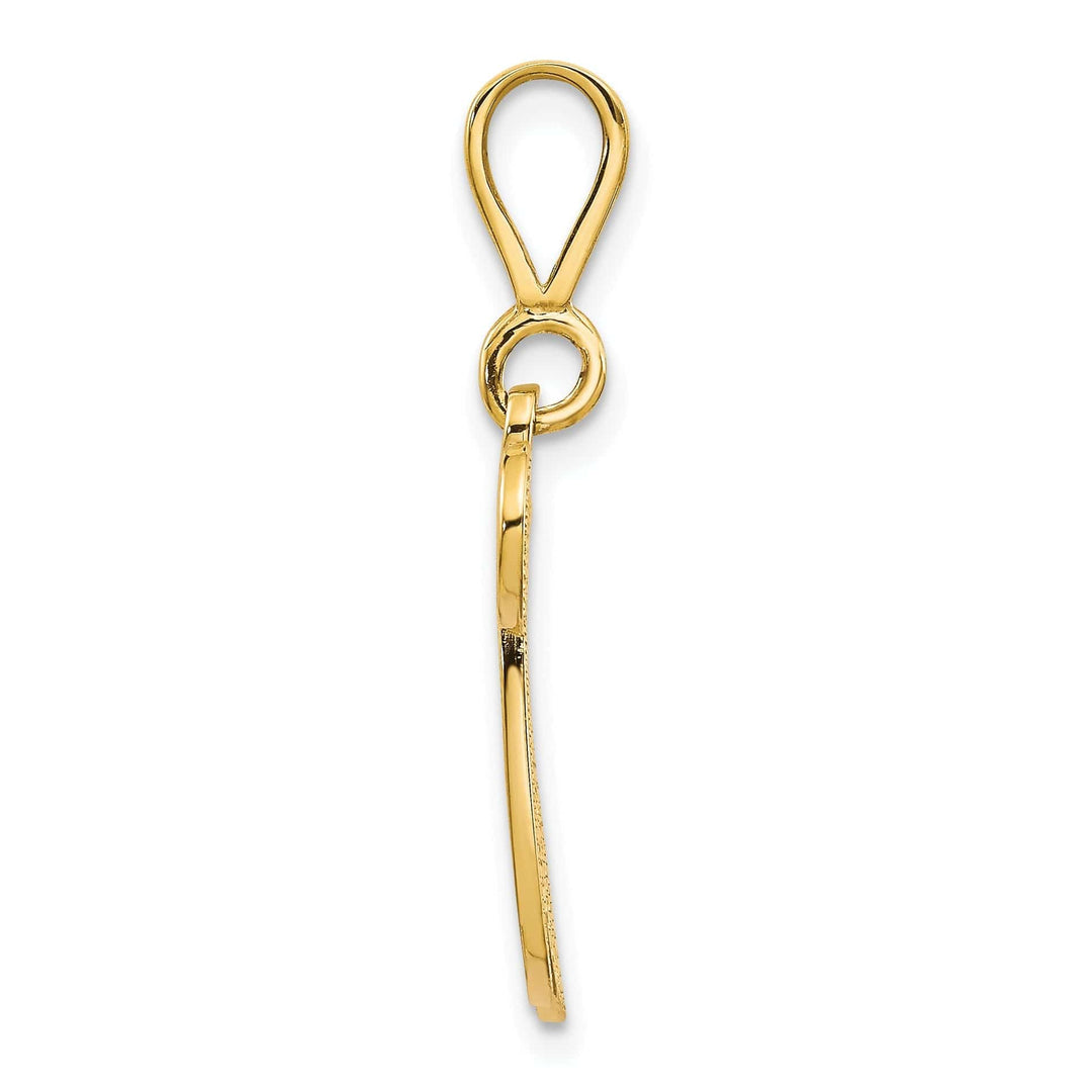 Lovely Rita's Pendants & Charms 14K Yellow GoldFancy Filigree Script Design Letter W Initial Pendant