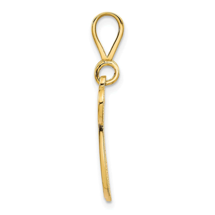 Lovely Rita's Pendants & Charms 14K Yellow GoldFancy Filigree Script Design Letter W Initial Pendant