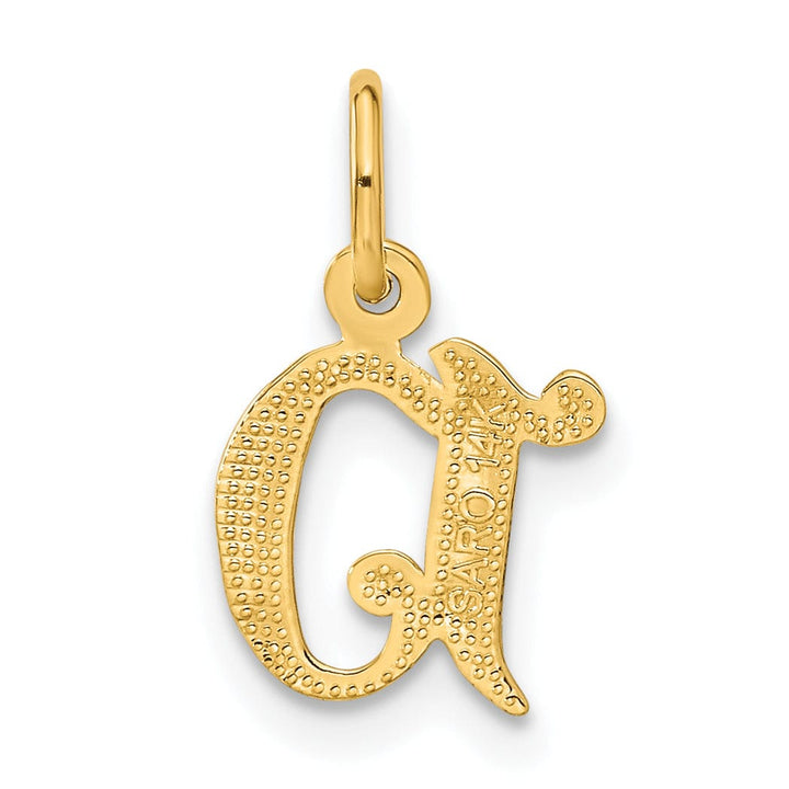 Lovely Rita's Pendants & Charms 14k Yellow GoldSmall Script Design Letter D Initial Charm Pendant