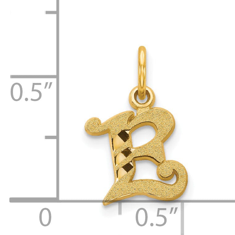 Lovely Rita's Pendants & Charms 14k Yellow GoldSmall Script Design Letter E Initial Charm Pendant