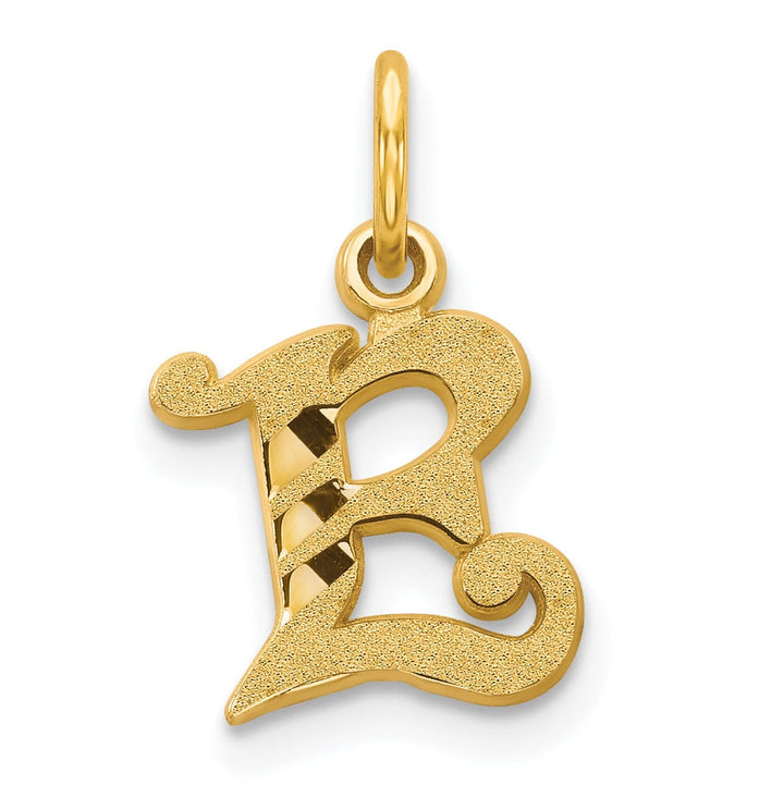 Lovely Rita's Pendants & Charms 14k Yellow GoldSmall Script Design Letter E Initial Charm Pendant