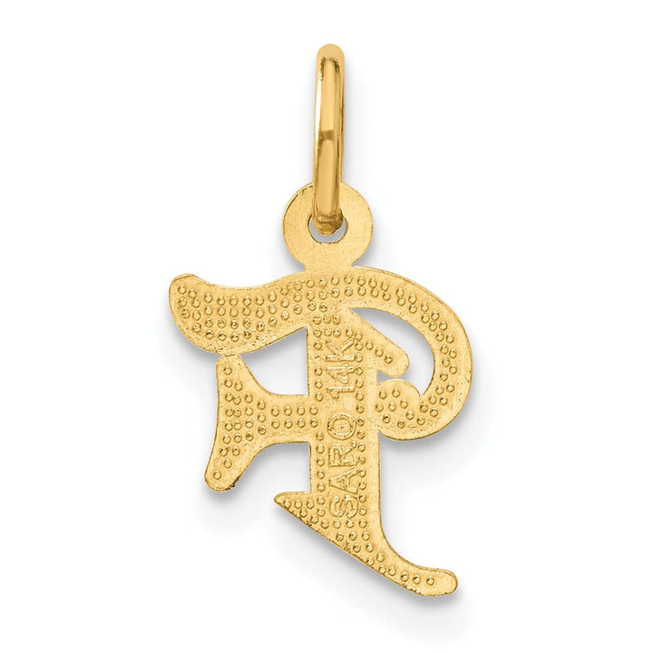 Lovely Rita's Pendants & Charms 14k Yellow GoldSmall Script Design Letter F Initial Charm Pendant