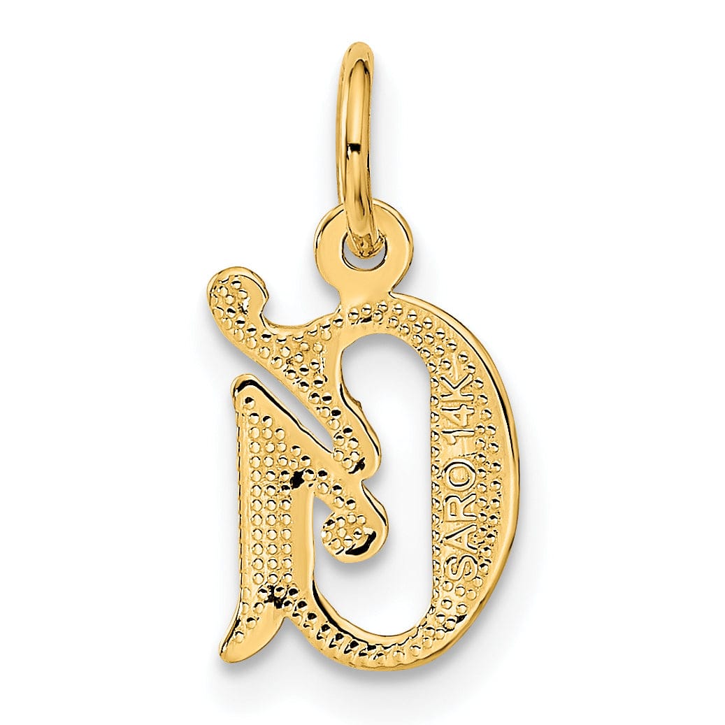 Lovely Rita's Pendants & Charms 14k Yellow GoldSmall Script Design Letter G Initial Charm Pendant