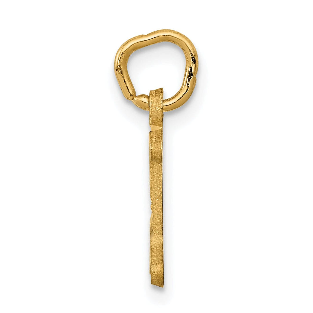 Lovely Rita's Pendants & Charms 14k Yellow GoldSmall Script Design Letter I Initial Charm Pendant