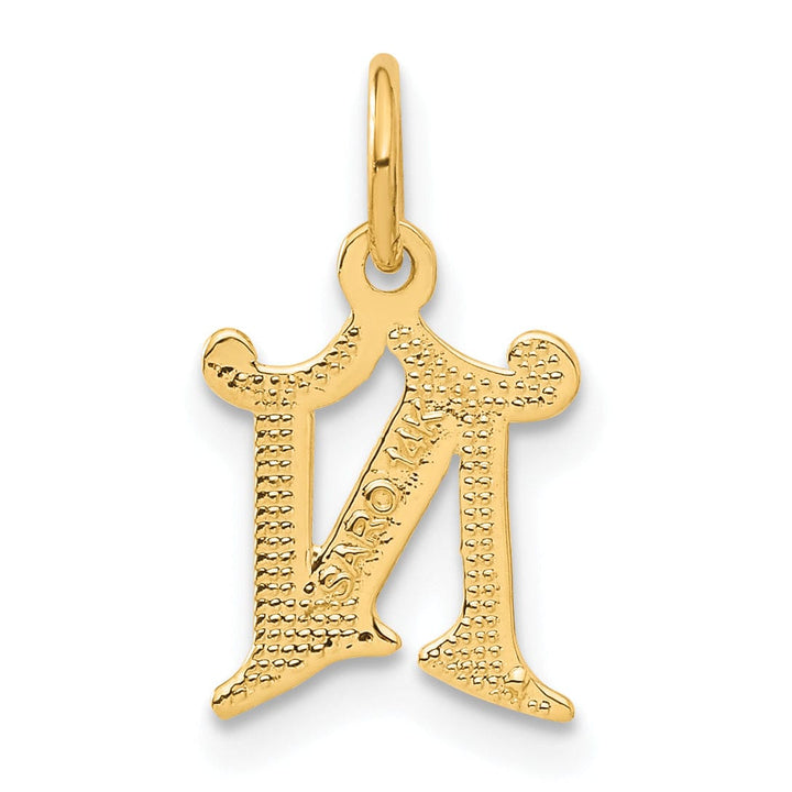 Lovely Rita's Pendants & Charms 14k Yellow GoldSmall Script Design Letter N Initial Charm Pendant