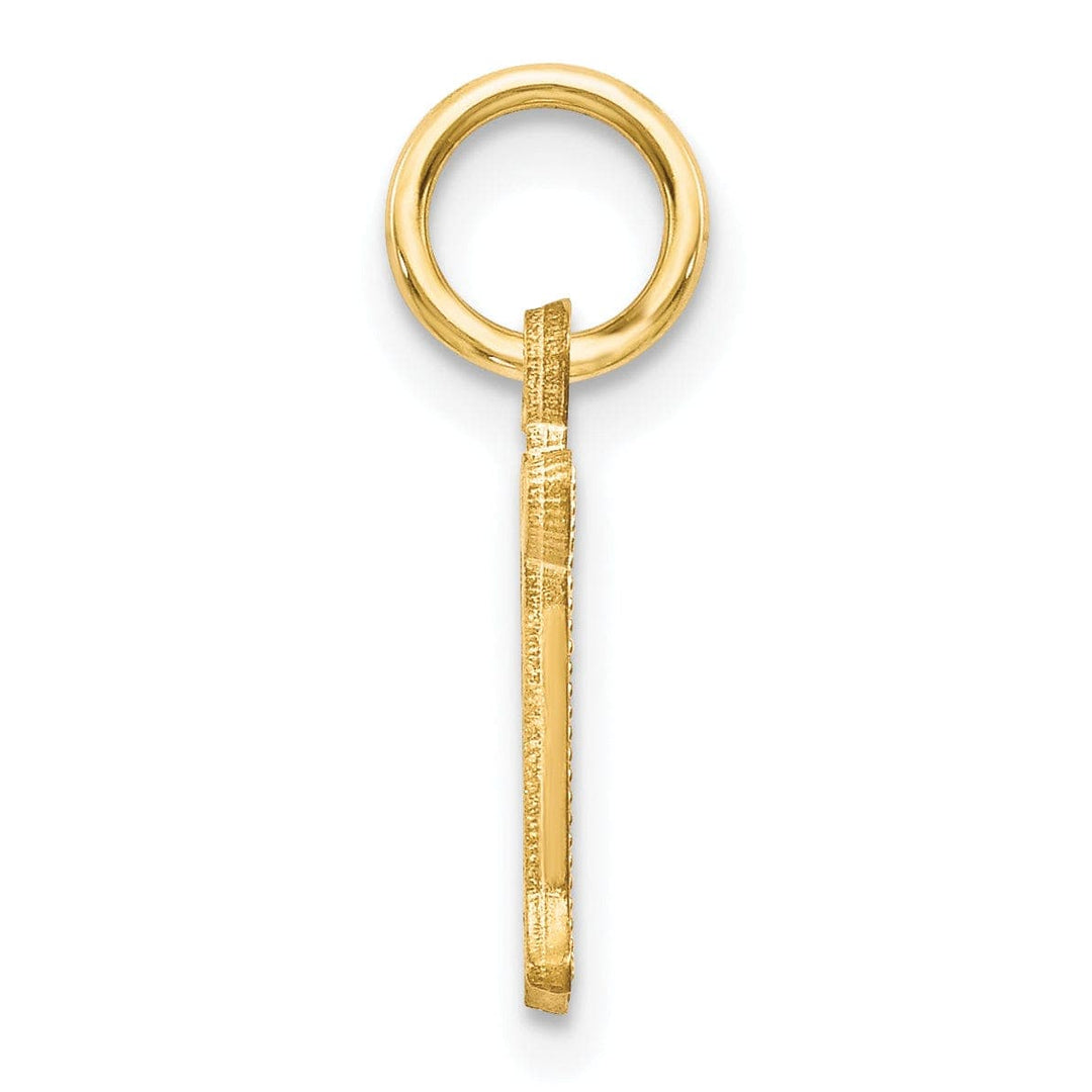 Lovely Rita's Pendants & Charms 14k Yellow GoldSmall Script Design Letter N Initial Charm Pendant